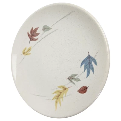 Plato de ensalada franciscana de loza hojas de otoño 8,25" años 50 mediados de siglo MCM plato Foto 1 de 4