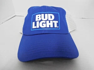 Bud Light Mesh Back Ball Cap Adjustable Snap-Back/ Beer Logo OSFA - Picture 1 of 7