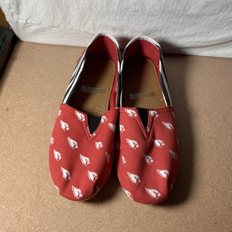 FOCO Arizona Cardinals NFL Women's L Slip-on Logo Canvas Shoes Lightly Used Cover