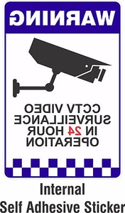 Warning CCTV Security Surveillance Camera Sticker Sign 200x300mm Internal - Bild 1 von 2