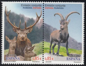 España Spain Emisión conjunta 2012 España-Rumanía Fauna Ciervo Deer MNH - Imagen 1 de 1
