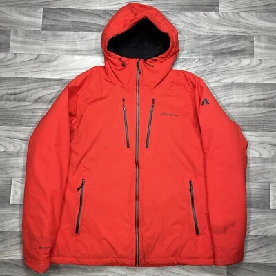 Chaqueta Eddie Bauer First Ascent Para Hombres XL Borde Climático Cremallera Completa Parka Abrigo Rojo Usado Foto 1 de 4