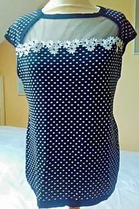 Schwarz-weißes Damen-Shirt Gr. 44, Kurzarm - Bild 1 von 1