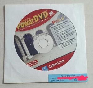 Cyberlink PowerDVD XP 4.0 Pro-6 CD installazione Programma con CD-Key come nuovo - Photo 1/1