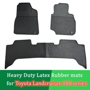 Heavy Duty Waterproof Rubber Floor Mats for Toyota Landcruiser 100 series 2 rows - Picture 1 of 2