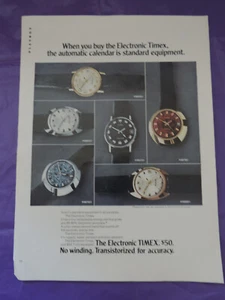 1972 TIMEX ELECTRONIC WATCHES Full Page Color Print Advertisement - Picture 1 of 3