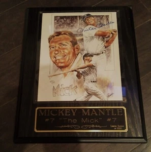 Mickey Mantle Signed 8x10 Petronella "The Mick" Plaque - Picture 1 of 2