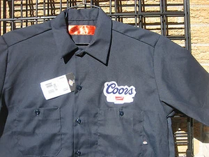 new COORS light DICKIES uniform Shirt Beer Delivery Brewery Patch Workshirt work - Picture 1 of 11