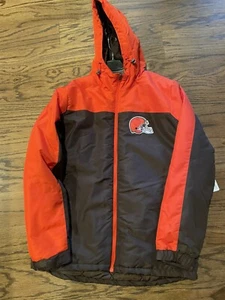 NFL Cleveland Browns Puffer Jacke Herren M Orange Braun Neu mit Etikett - Bild 1 von 5