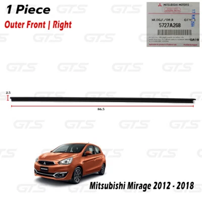 Front Rh Outer Weatherstrip Door Belt For Mitsubishi Mirage Space Star 2012 18 - Image 1 of 4