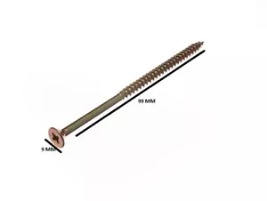 Pozi chip board wood screws countersunk yellow 5 x 100 mm pack size 60 - Picture 1 of 1