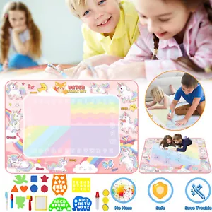 Kinder Malmatte mit Wasserstift Wasser Matte Doodle Baby Wassermalmatte 120x90cm - Bild 1 von 12