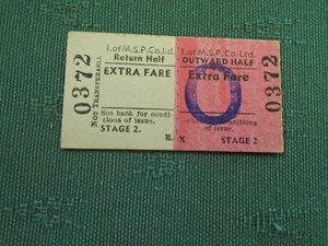 VINTAGE ISLE OF MAN STEAM PACKET COMPANY - EXTRA FARE TICKET - Picture 1 of 2