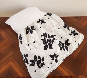 Ralph Lauren King Bed Skirt Port Palace White Black Floral