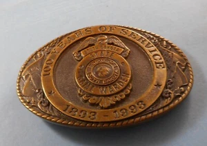 Hebilla de cinturón de latón macizo Game Warden DynaBuckle Provo Utah LE 0003 - Imagen 1 de 3