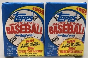 (10) 1989 Topps Baseball wax packs unopened sealed *NEW* 10 pack lot - 150 Cards - Picture 1 of 3