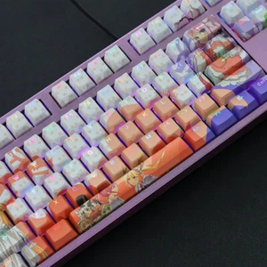 Miss Kobayashi's Dragon Maid RGB Transparent 108 Key OEM Keycap f/Mechanical Key - Picture 1 of 7