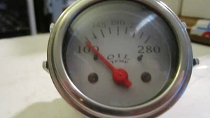 VEETHREE INSTRUMENTS ELECTRICAL WATER TEMPERATURE GAUGE 100-280 DEGREES, SILVER - Picture 1 of 8