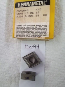 5 NEW KENNAMETAL CNMG 643 CARBIDE INSERTS  19 06 12. GR: K45. USA {D694} - Picture 1 of 2
