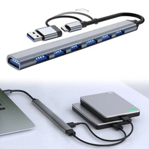 7Ports USB Type-C Splitter Multi Splitter For Computer Multiport USB A HUB Port - Photo 1/17