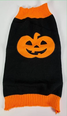 NIULA Perro Halloween Calabaza Disfraz Mascota Gato Suéter XL Negro y Naranja Otoño Lindo Foto 1 de 4