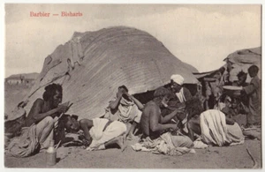 ÄGYPTEN, Bishari-Barbier, alte AK - Picture 1 of 1