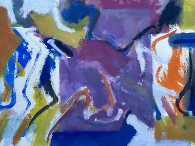 PINTURA ABSTRACTA EXPRESIONISTA MEDIADOS DE SIGLO MODERNISMO MODERNO MISTERIO AÑOS 60 Foto 1 de 4