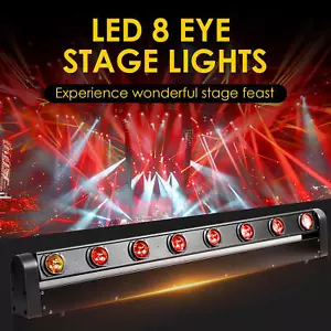 Barra de haz de cabeza móvil LED de 8x10W para escenario RGBW DMX DJ discoteca fiesta club iluminación - Imagen 1 de 10