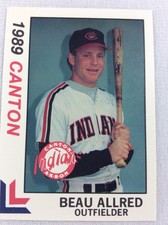 1989 Canton-Akron Indians-Eastern League-BEST Baseball Card-Beau Allred