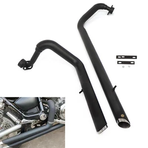 For Yamaha Virago 1100 750 XV750 XV1100 XV700 Exhaust Pipe System Silencer Black - Picture 1 of 9