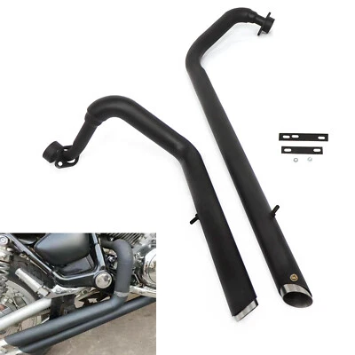 For Yamaha Virago 1100 750 XV750 XV1100 XV700 Exhaust Pipe System Silencer Black Foto 1 de 4