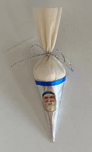 Alter Weihnachtsbaumanhänger Christbaumanhänger Spitztüte Glanzbild 7043/21 - Picture 1 of 3