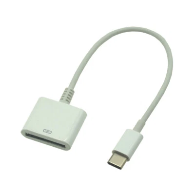 Cable de carga de sincronización de datos hembra USB3.1 tipo C a 30 pines para Apple iPhone iPad 1 2 Foto 1 de 4