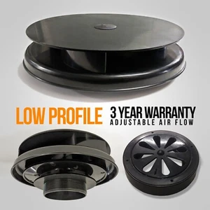 Rotary Wind Driven BLACK Van Roof Vent Vauxhall Combo, Movano, Astra Van, Vivaro - Picture 1 of 7