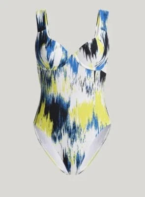 Maiô Wolford com estampa de citrino peça única tamanho M xícara C acolchoado com fio novo com etiquetas - Imagem 1 de 4