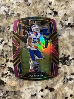 AJ Epenesa 2020 Select Purple Die Cut Prizm Rookie Club Level Bills #295 - Image 1 of 4