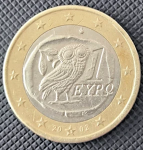 seltene Münze 1 Euro Grichenland 2002 - Bild 1 von 2