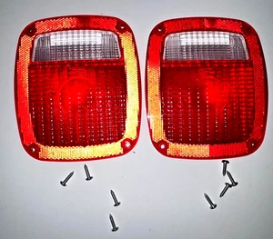 2 Grote OEM 9130 91302 DOT Tail Light Lenses ~SEE Chassistrailerlightsandmore - Picture 1 of 10