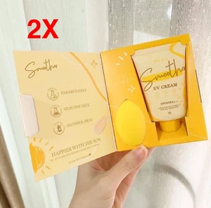 2x Smoother UV Cream SPF50 PA+++ Protection Facial Sunscreen Foundation 20g - Picture 1 of 12