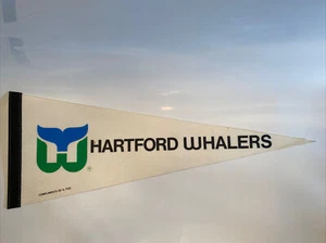 NHL Hartford Whalers Vintage Defunct 1980's G.Fox Team Logo Hockey Pennant - Bild 1 von 12