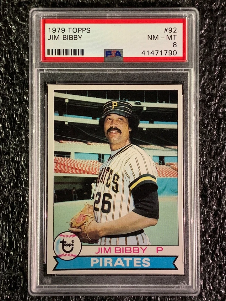 1979 Topps Baseball #92 Jim Bibby PSA 8 - Image 1 of 2