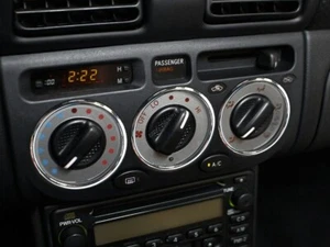 For Toyota MR2 ZZW30 00-07 Polished Aluminum Heater dash panel Surrounds Rings - Picture 1 of 6
