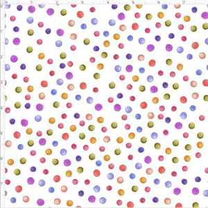 Loralie FAIRY FUN DOTS weiß Quilt Stoff verkauft von 1/2 Yard #692-507 - Bild 1 von 1