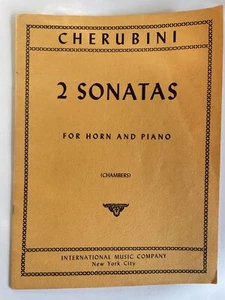 Cherubini 2 Sonatas para trompa y piano partituras 1966 I.M.C. - Imagen 1 de 5