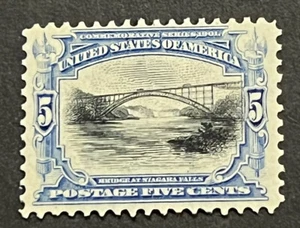 Travelstamps: 1901 US Stamps SC# 297mint og hinged 5 cents ,Bridge at Niagra - Picture 1 of 5