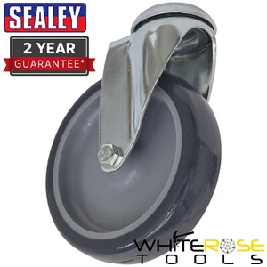 Sealey Castor Wheel Bolt Hole Swivel Ø100mm Trolley - Imagen 1 de 1