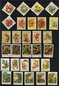 RUSSIA 1980-90 VARIETY  FLOWERS MUSHROOMS  29 STAMPS MNH - Picture 1 of 1