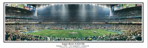 NE Patriots vs Carolina Panthers Super Bowl 38 Unframed Panoramic Poster 1022 - Picture 1 of 1