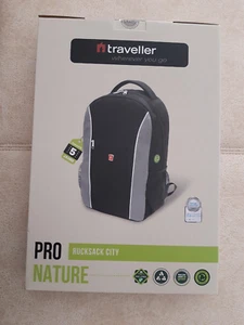Traveller City-Rucksack schwarz 15l, 400g Daypack (OVP) - Bild 1 von 4