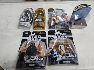 A lot of 6 star wars Action Figures Saga Titanium Diecast - Picture 1 of 7
